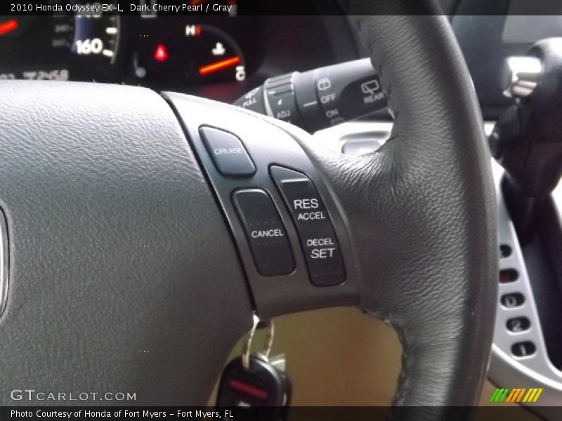 Dark Cherry Pearl / Gray 2010 Honda Odyssey EX-L
