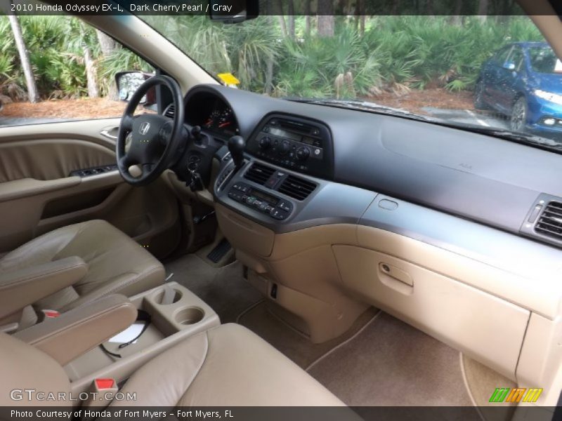 Dark Cherry Pearl / Gray 2010 Honda Odyssey EX-L