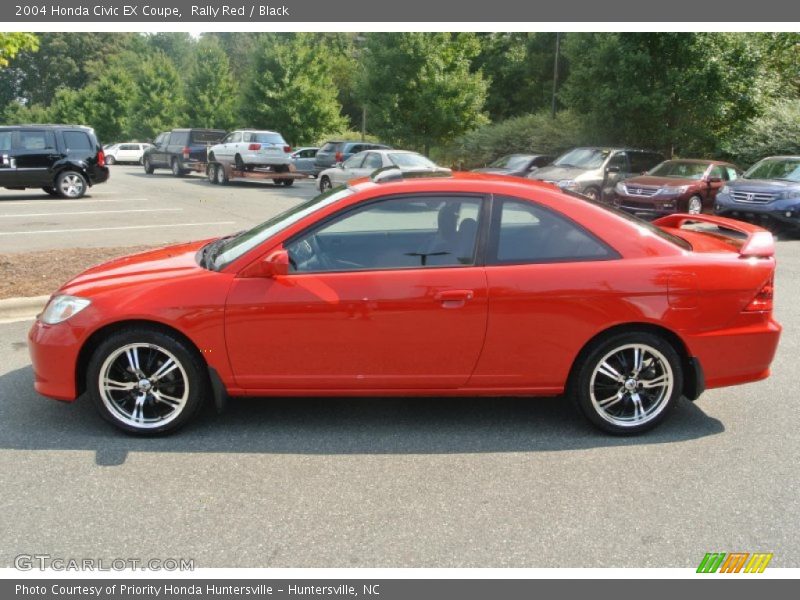 Rally Red / Black 2004 Honda Civic EX Coupe