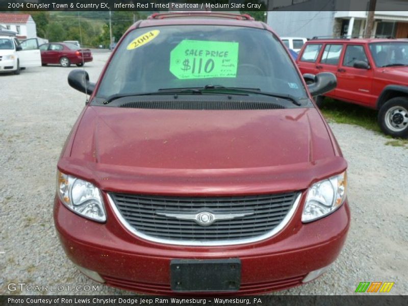 Inferno Red Tinted Pearlcoat / Medium Slate Gray 2004 Chrysler Town & Country EX