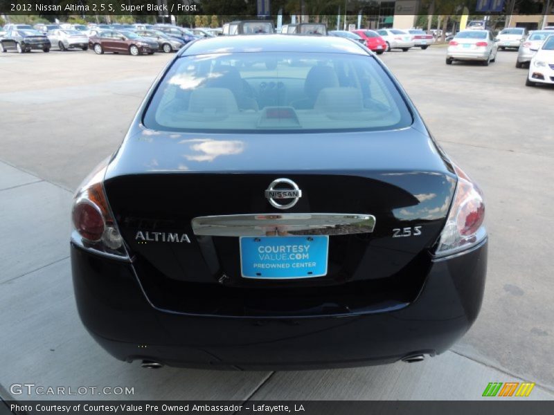 Super Black / Frost 2012 Nissan Altima 2.5 S
