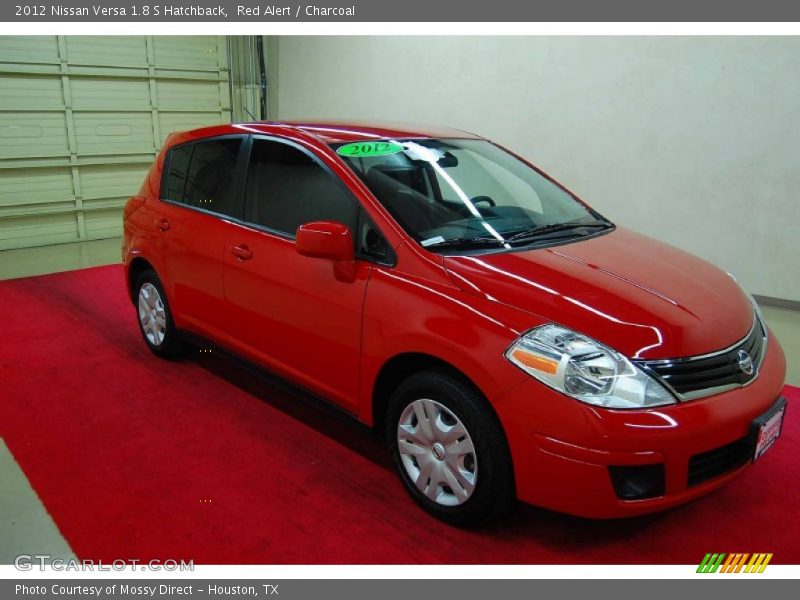 Red Alert / Charcoal 2012 Nissan Versa 1.8 S Hatchback