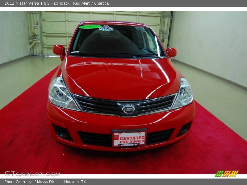 Red Alert / Charcoal 2012 Nissan Versa 1.8 S Hatchback