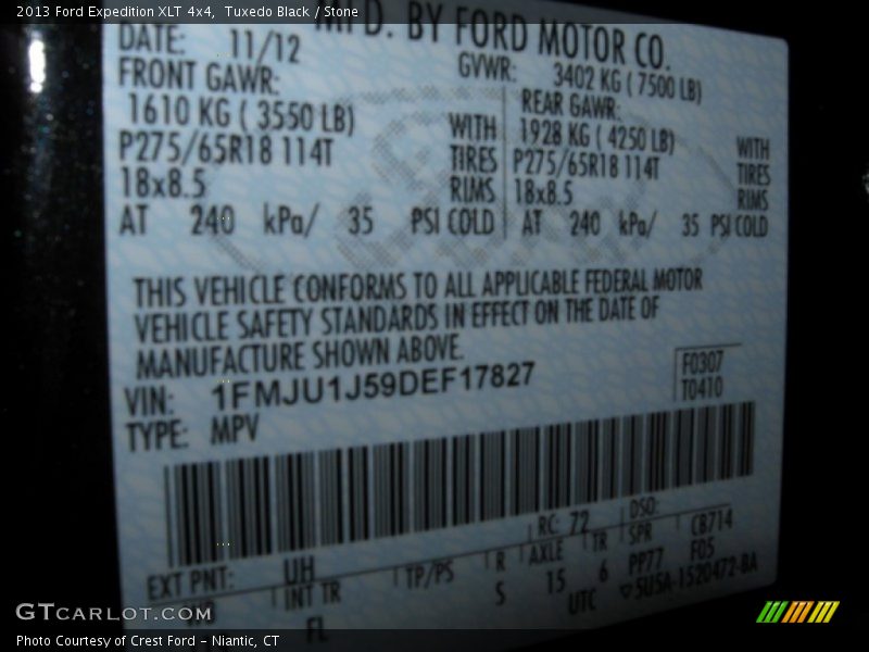 Tuxedo Black / Stone 2013 Ford Expedition XLT 4x4