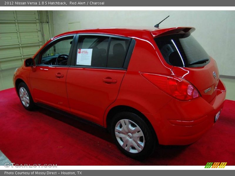 Red Alert / Charcoal 2012 Nissan Versa 1.8 S Hatchback