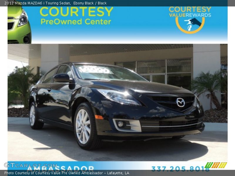 Ebony Black / Black 2012 Mazda MAZDA6 i Touring Sedan