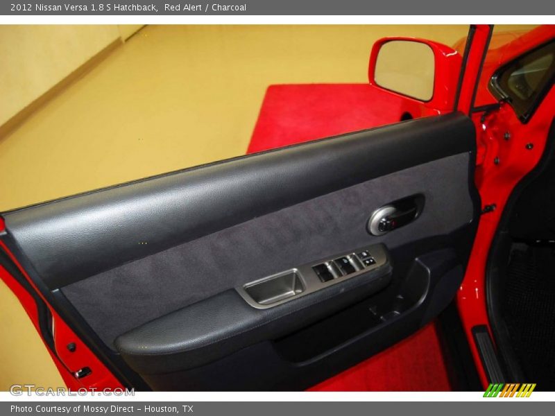 Red Alert / Charcoal 2012 Nissan Versa 1.8 S Hatchback
