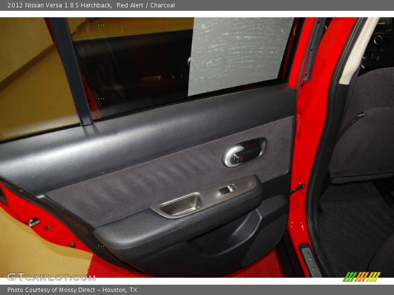 Red Alert / Charcoal 2012 Nissan Versa 1.8 S Hatchback