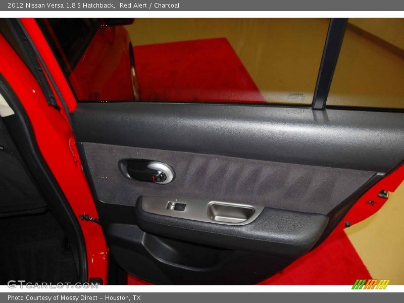 Red Alert / Charcoal 2012 Nissan Versa 1.8 S Hatchback