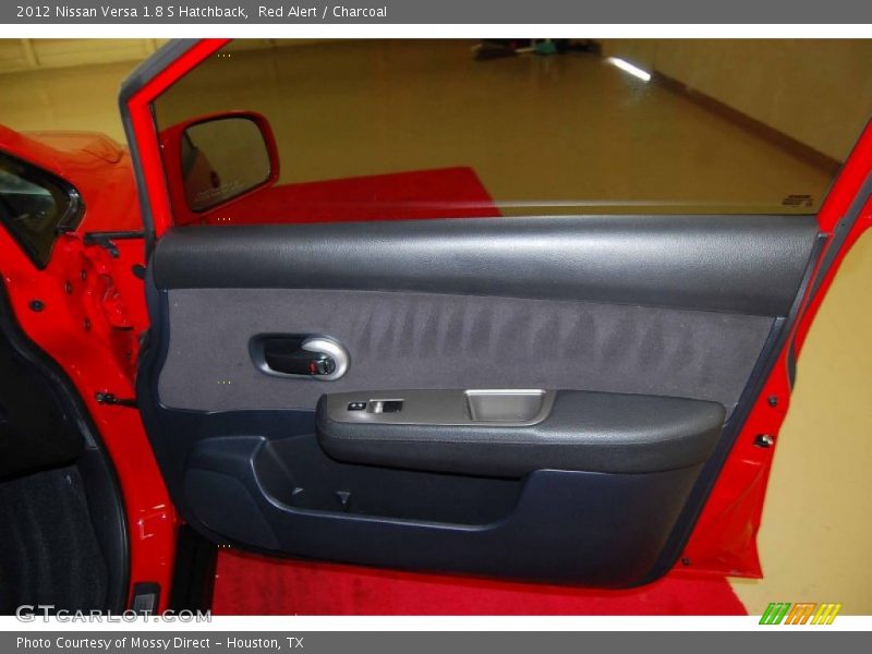 Red Alert / Charcoal 2012 Nissan Versa 1.8 S Hatchback