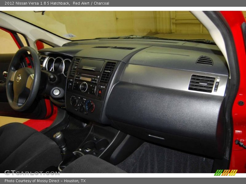 Red Alert / Charcoal 2012 Nissan Versa 1.8 S Hatchback