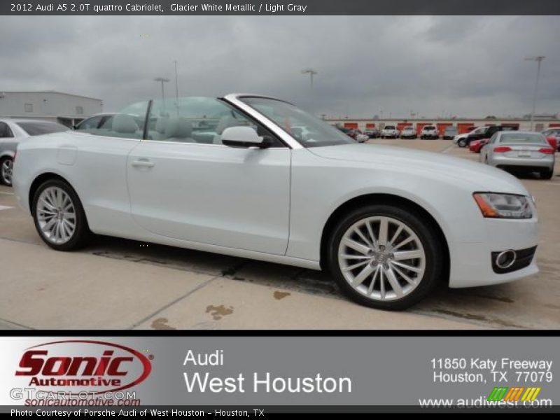 Glacier White Metallic / Light Gray 2012 Audi A5 2.0T quattro Cabriolet