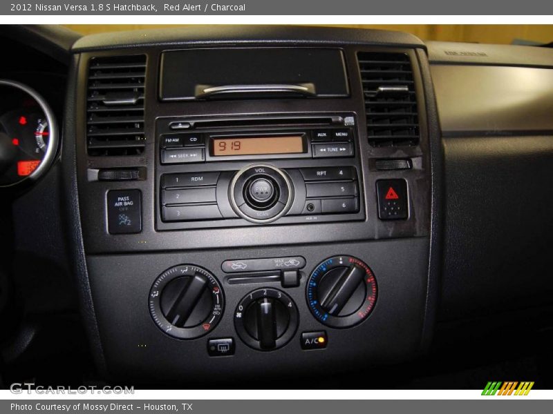 Red Alert / Charcoal 2012 Nissan Versa 1.8 S Hatchback