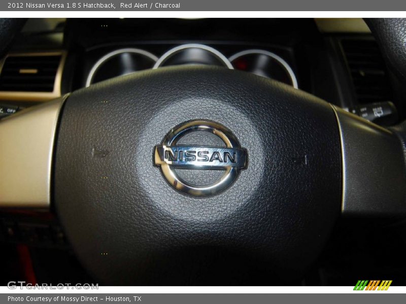 Red Alert / Charcoal 2012 Nissan Versa 1.8 S Hatchback