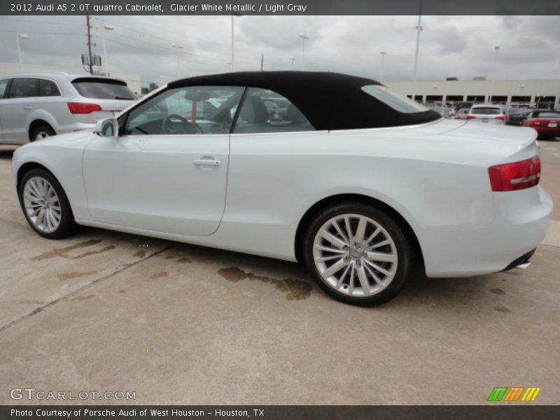 Glacier White Metallic / Light Gray 2012 Audi A5 2.0T quattro Cabriolet