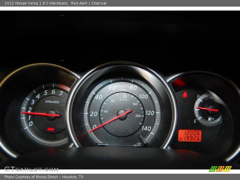 Red Alert / Charcoal 2012 Nissan Versa 1.8 S Hatchback