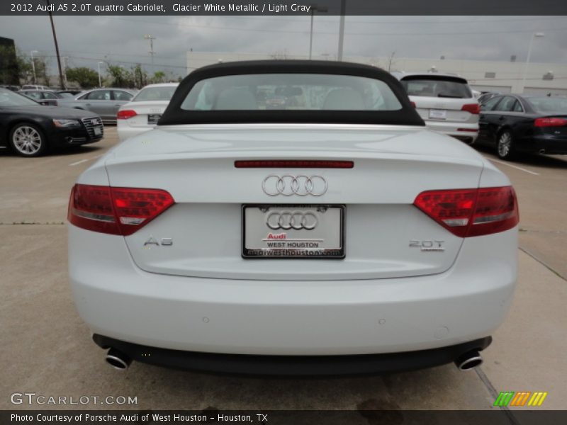 Glacier White Metallic / Light Gray 2012 Audi A5 2.0T quattro Cabriolet