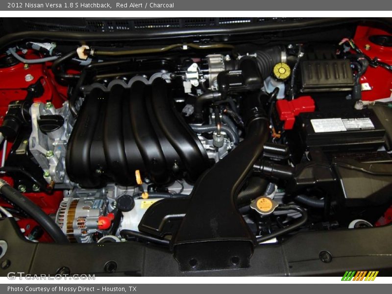 Red Alert / Charcoal 2012 Nissan Versa 1.8 S Hatchback