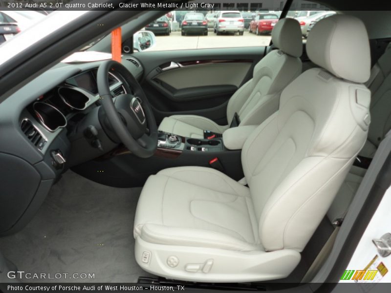 Glacier White Metallic / Light Gray 2012 Audi A5 2.0T quattro Cabriolet