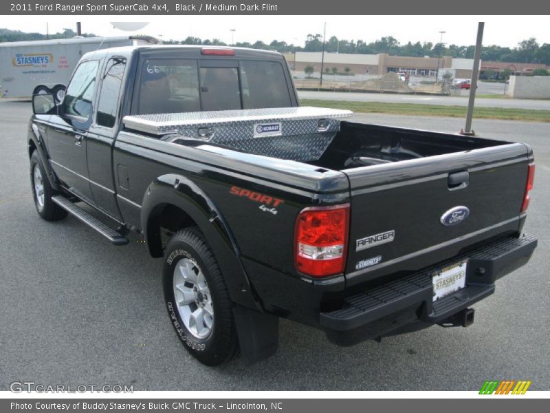 Black / Medium Dark Flint 2011 Ford Ranger Sport SuperCab 4x4