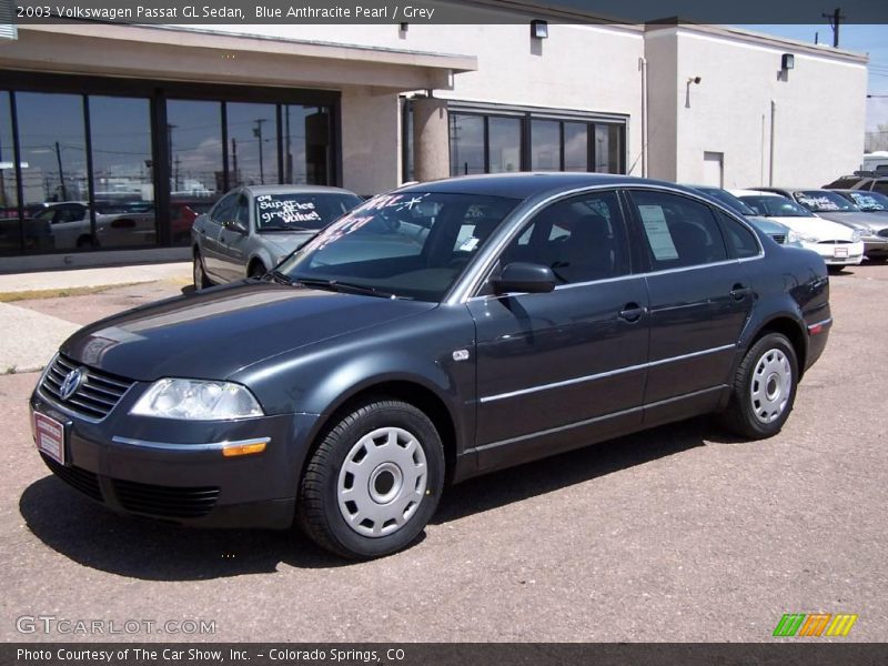 Blue Anthracite Pearl / Grey 2003 Volkswagen Passat GL Sedan