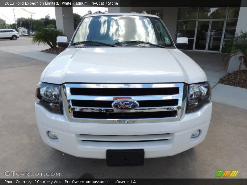 White Platinum Tri-Coat / Stone 2013 Ford Expedition Limited