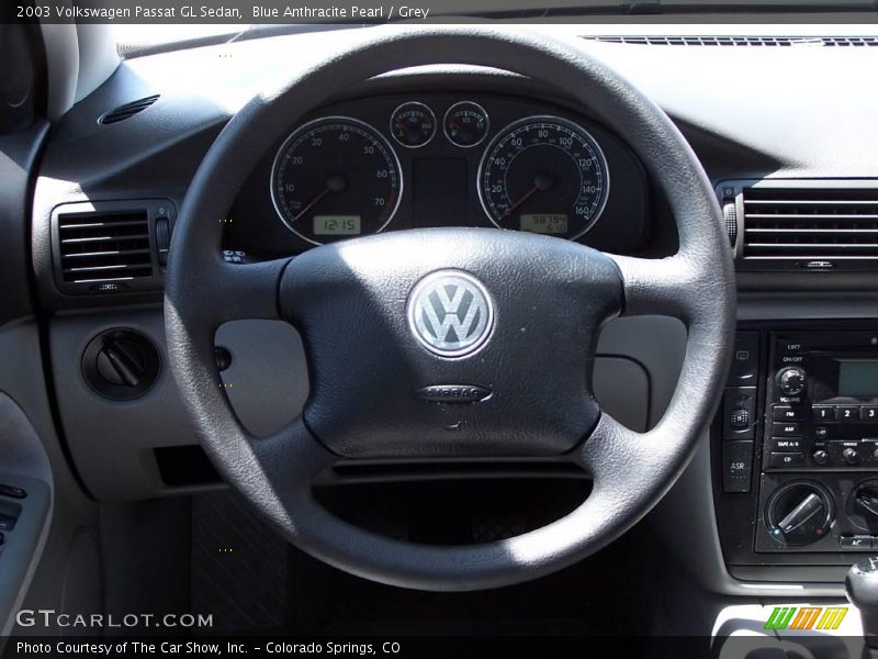 Blue Anthracite Pearl / Grey 2003 Volkswagen Passat GL Sedan