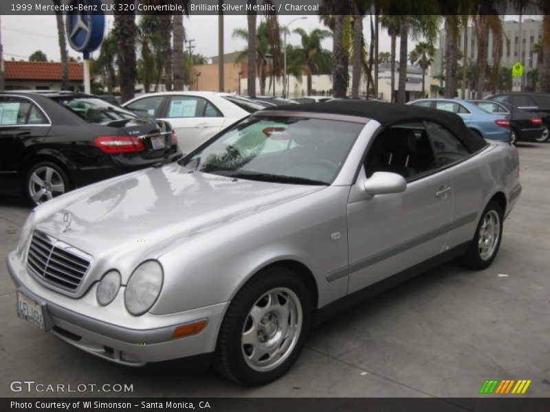 Brilliant Silver Metallic / Charcoal 1999 Mercedes-Benz CLK 320 Convertible