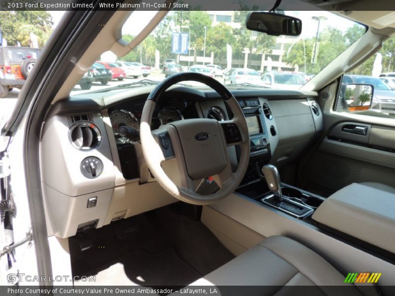 White Platinum Tri-Coat / Stone 2013 Ford Expedition Limited