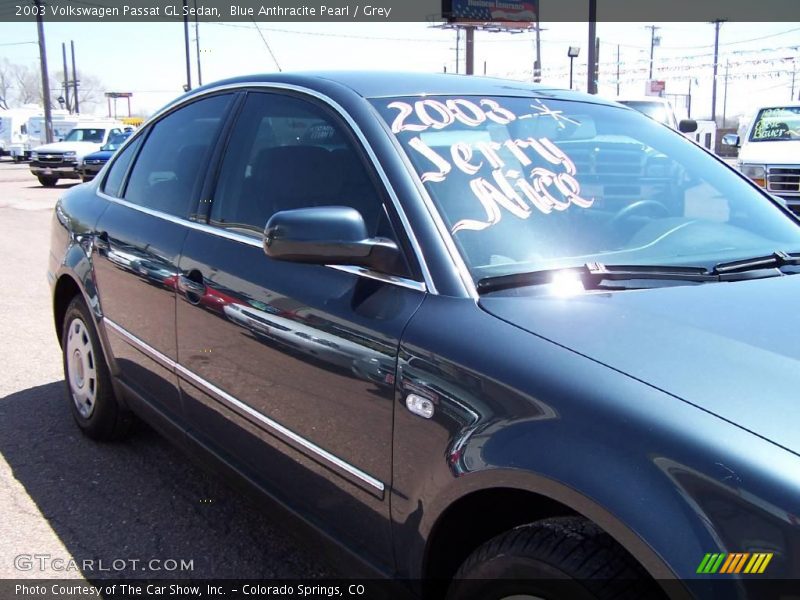 Blue Anthracite Pearl / Grey 2003 Volkswagen Passat GL Sedan