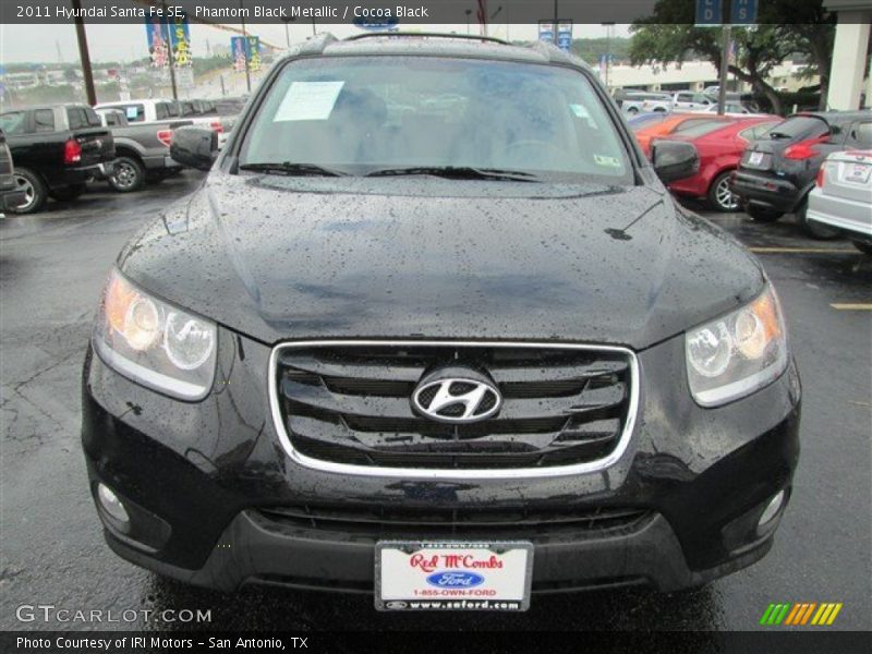 Phantom Black Metallic / Cocoa Black 2011 Hyundai Santa Fe SE