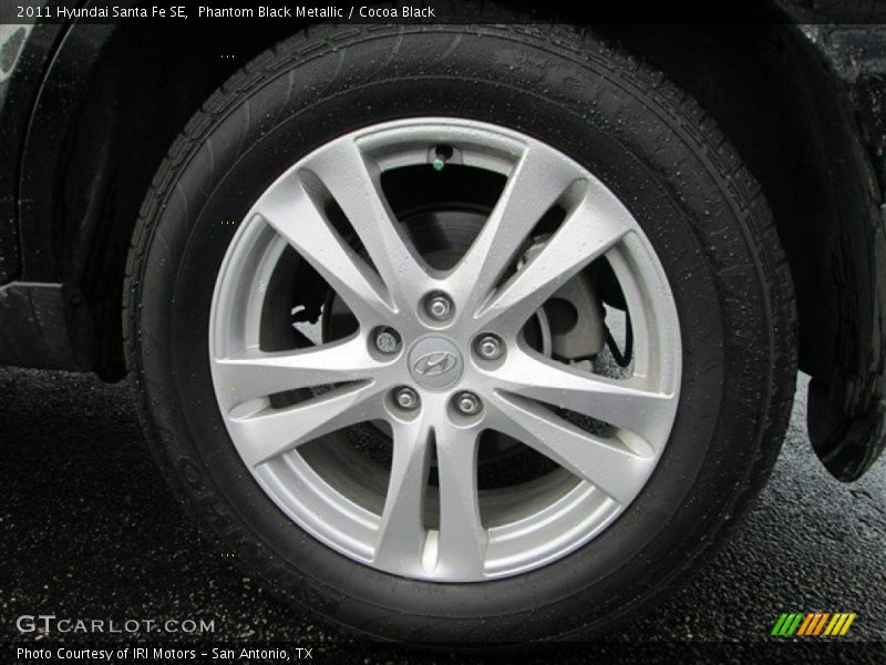 Phantom Black Metallic / Cocoa Black 2011 Hyundai Santa Fe SE