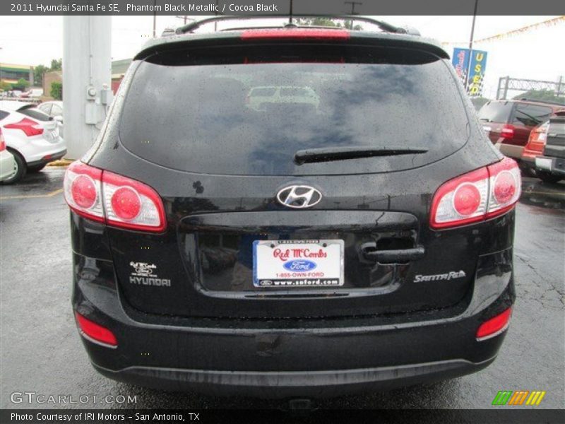 Phantom Black Metallic / Cocoa Black 2011 Hyundai Santa Fe SE