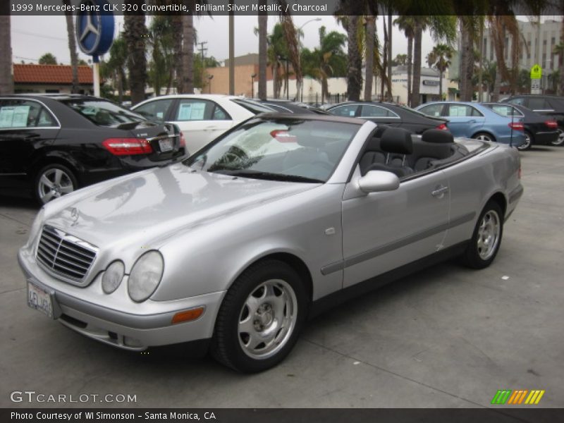 Brilliant Silver Metallic / Charcoal 1999 Mercedes-Benz CLK 320 Convertible