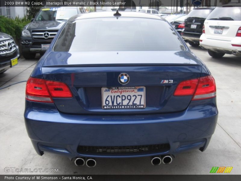 Interlagos Blue Metallic / Black Novillo Leather 2009 BMW M3 Coupe