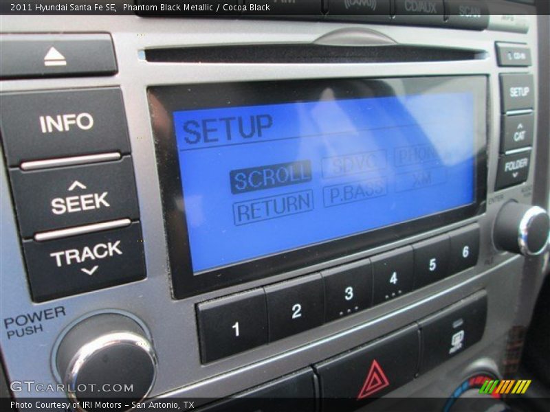 Phantom Black Metallic / Cocoa Black 2011 Hyundai Santa Fe SE