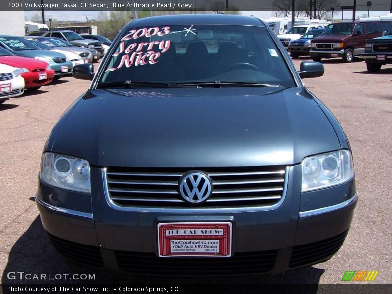 Blue Anthracite Pearl / Grey 2003 Volkswagen Passat GL Sedan