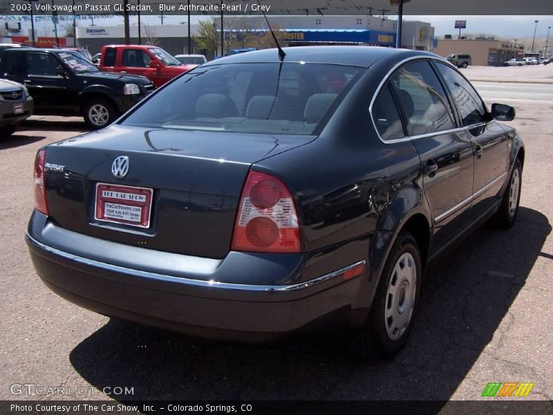 Blue Anthracite Pearl / Grey 2003 Volkswagen Passat GL Sedan