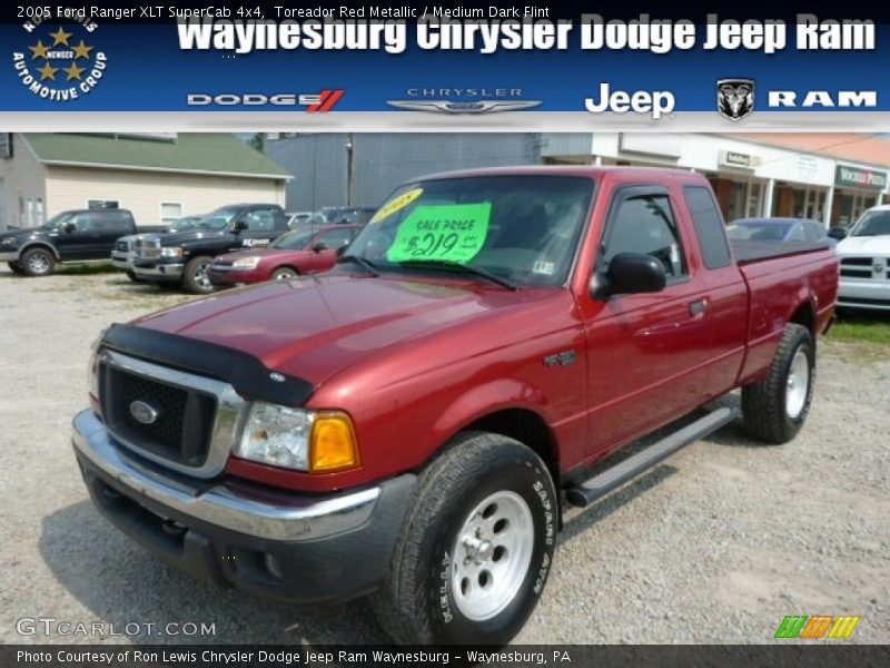 Toreador Red Metallic / Medium Dark Flint 2005 Ford Ranger XLT SuperCab 4x4