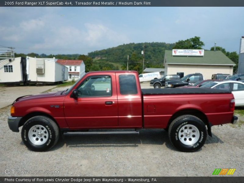 Toreador Red Metallic / Medium Dark Flint 2005 Ford Ranger XLT SuperCab 4x4