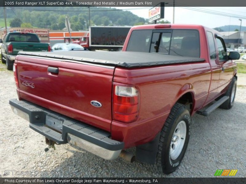 Toreador Red Metallic / Medium Dark Flint 2005 Ford Ranger XLT SuperCab 4x4