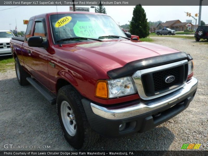 Toreador Red Metallic / Medium Dark Flint 2005 Ford Ranger XLT SuperCab 4x4
