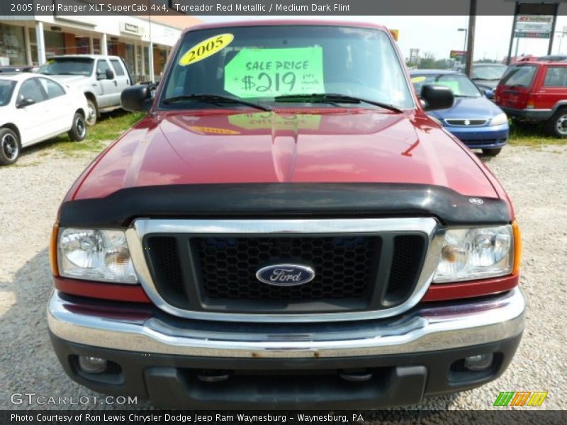 Toreador Red Metallic / Medium Dark Flint 2005 Ford Ranger XLT SuperCab 4x4