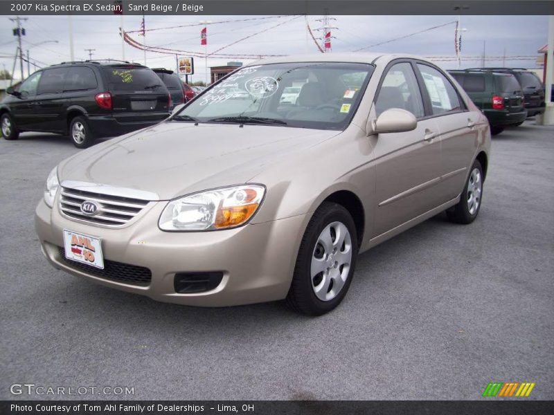 Sand Beige / Beige 2007 Kia Spectra EX Sedan