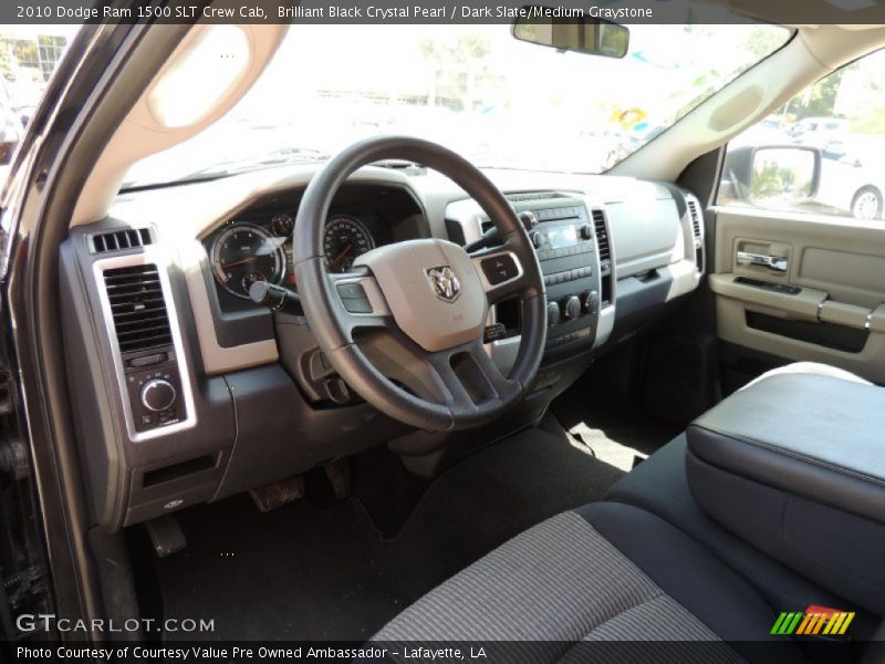 Brilliant Black Crystal Pearl / Dark Slate/Medium Graystone 2010 Dodge Ram 1500 SLT Crew Cab