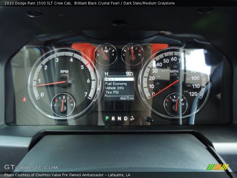 Brilliant Black Crystal Pearl / Dark Slate/Medium Graystone 2010 Dodge Ram 1500 SLT Crew Cab