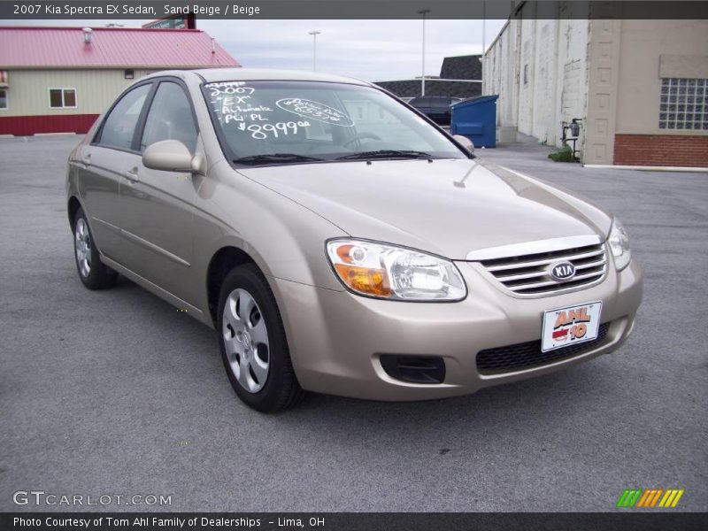 Sand Beige / Beige 2007 Kia Spectra EX Sedan