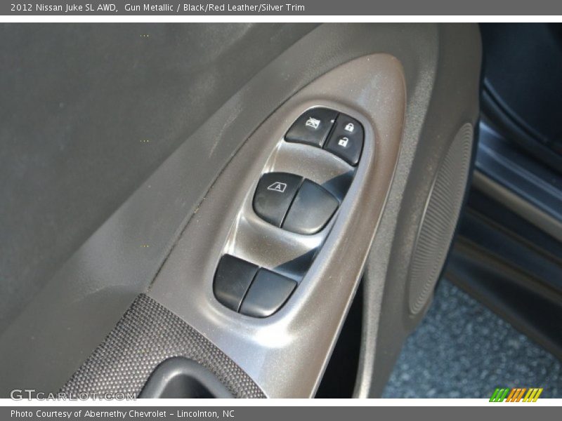 Gun Metallic / Black/Red Leather/Silver Trim 2012 Nissan Juke SL AWD