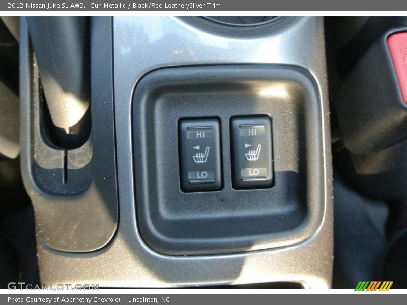 Gun Metallic / Black/Red Leather/Silver Trim 2012 Nissan Juke SL AWD