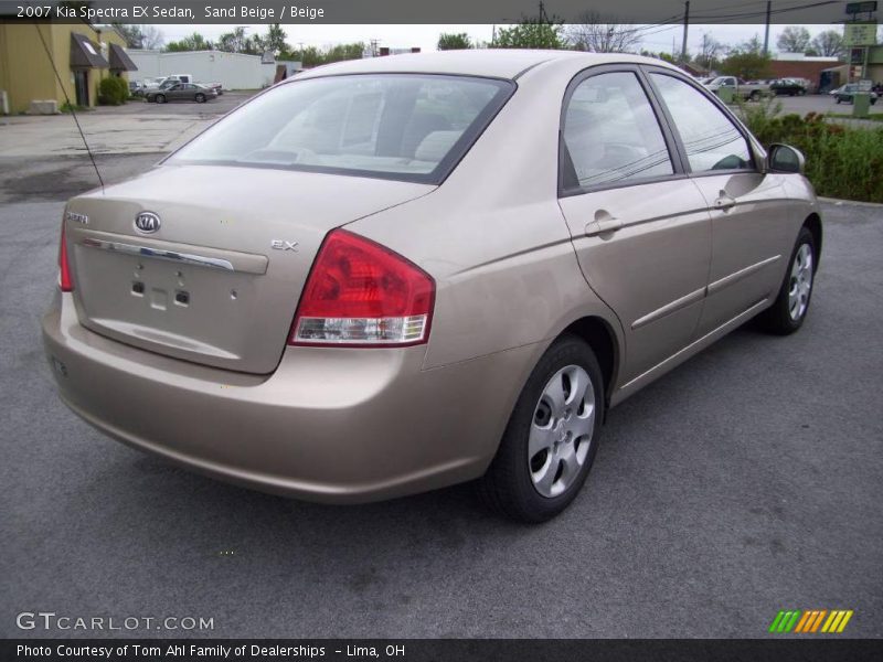 Sand Beige / Beige 2007 Kia Spectra EX Sedan